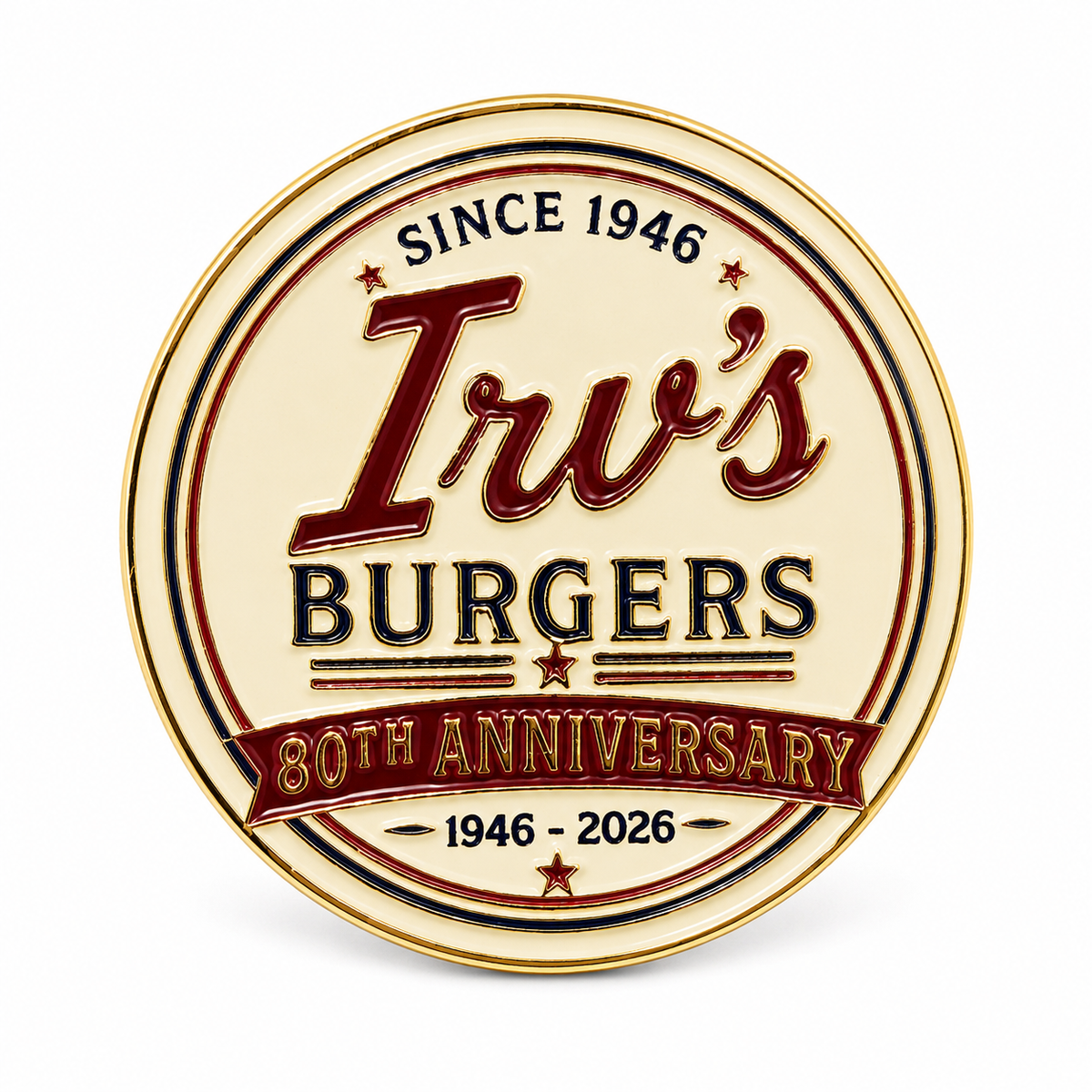 80th Anniversary Enamel Pin